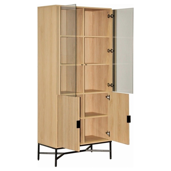 Gablota Jaipur dąb/czarna - ACTONA